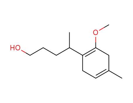 Molecular Structure of 62047-96-5 (4-(2-Methoxy-4-methyl-cyclohexa-1,4-dienyl)-pentan-1-ol)