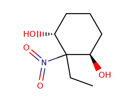 Molecular Structure of 18531-80-1 (DL-1-Nitro-1ref-aethyl-cyclohexandiol-(2cis,6trans))