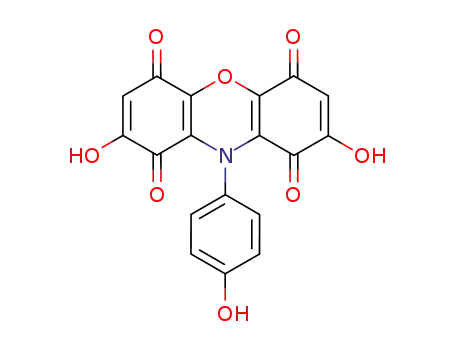 2,8-dihydroxy-10-(4-hydroxy-phenyl)-10<i>H</i>-phenoxazine-1,4,6,9-tetraone