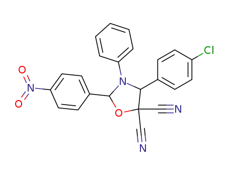 4-(4-chloro-phenyl)-2-(4-nitro-phenyl)-3-phenyl-oxazolidine-5,5-dicarbonitrile