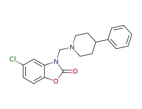 Molecular Structure of 16376-63-9 (5-chloro-3-(4-phenyl-piperidin-1-ylmethyl)-3<i>H</i>-benzooxazol-2-one)