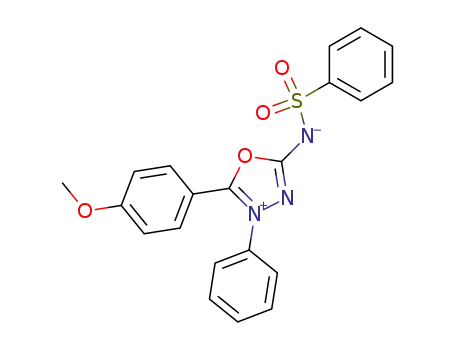5-benzenesulfonylamino-2-(4-methoxy-phenyl)-3-phenyl-[1,3,4]oxadiazolium betaine