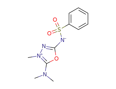 5-benzenesulfonylamino-2-dimethylamino-3-methyl-[1,3,4]oxadiazolium betaine