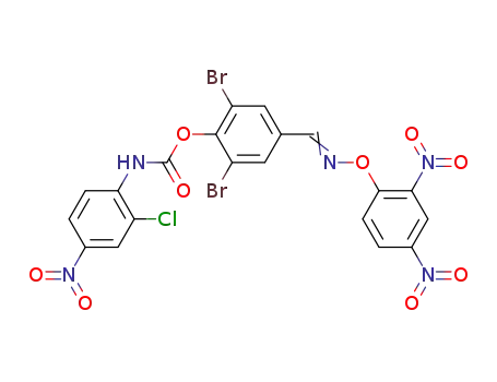 (2-Chloro-4-nitro-phenyl)-carbamic acid 2,6-dibromo-4-[(2,4-dinitro-phenoxyimino)-methyl]-phenyl ester