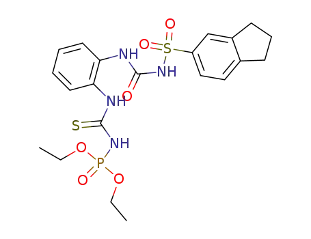 Phosphoramidic acid,
[[[2-[[[[(2,3-dihydro-1H-inden-5-yl)sulfonyl]amino]carbonyl]amino]phenyl]
amino]thioxomethyl]-, diethyl ester