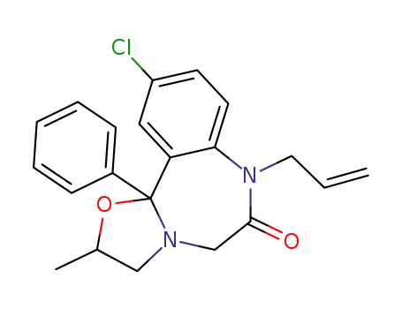 7-allyl-10-chloro-2<i>t</i>-methyl-11b-phenyl-(11b<i>r</i>)-2,3,7,11b-hexahydro-benzo[<i>f</i>]oxazolo[3,2-<i>e</i>][1,4]diazepin-6-one
