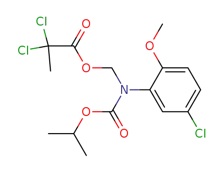 Molecular Structure of 50887-80-4 (2,2-Dichloro-propionic acid [(5-chloro-2-methoxy-phenyl)-isopropoxycarbonyl-amino]-methyl ester)
