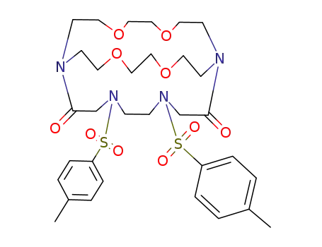 21,24-bis-(toluene-4-sulfonyl)-4,7,13,16-tetraoxa-1,10,21,24-tetraaza-bicyclo[8.8.8]hexacosane-19,26-dione