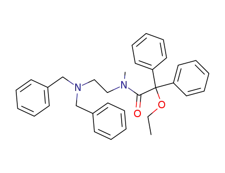 N-Methyl-N-<2-dibenzylamino-aethyl>-2-aethoxy-2,2-diphenyl-acetamid