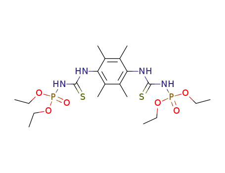 Molecular Structure of 66608-45-5 (2,3,5,6-Tetramethyl-N,N'-bis-(N-diethoxyphosphoryl-thiocarbamoyl)-1,4-phenylendiamin)