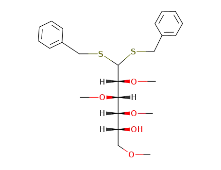 (2R,3R,4S,5R)-6,6-Bis-benzylsulfanyl-1,3,4,5-tetramethoxy-hexan-2-ol