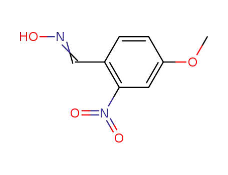 Molecular Structure of 64437-81-6 (Benzaldehyde, 4-methoxy-2-nitro-, oxime)