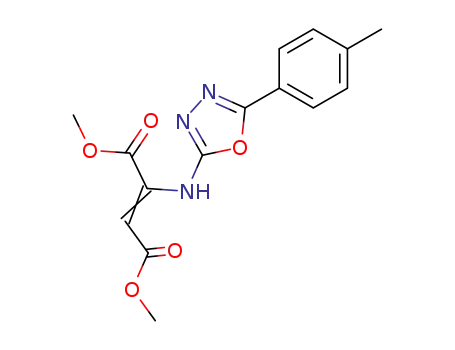 Molecular Structure of 51324-10-8 ((5-<i>p</i>-tolyl-[1,3,4]oxadiazol-2-ylamino)-butenedioic acid dimethyl ester)