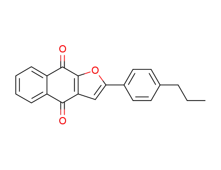 Molecular Structure of 62452-66-8 (Naphtho[2,3-b]furan-4,9-dione, 2-(4-propylphenyl)-)