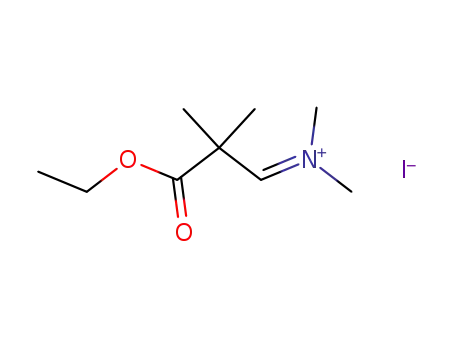 Molecular Structure of 64274-31-3 (Methanaminium,
N-(3-ethoxy-2,2-dimethyl-3-oxopropylidene)-N-methyl-, iodide)