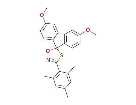 5,5-bis-(4-methoxy-phenyl)-3-(2,4,6-trimethyl-phenyl)-[1,4,2]oxathiazole