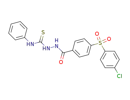 Molecular Structure of 14222-90-3 (Benzoic acid, 4-[(4-chlorophenyl)sulfonyl]-,
2-[(phenylamino)thioxomethyl]hydrazide)