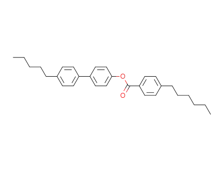 Molecular Structure of 59748-36-6 (4-n-hexylbenzoic acid 4'-(4-n-pentylphenyl)-phenyl ester)