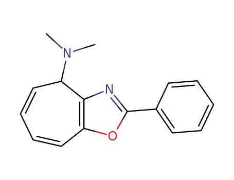 Molecular Structure of 27319-38-6 (dimethyl-(2-phenyl-4<i>H</i>-cycloheptaoxazol-4-yl)-amine)