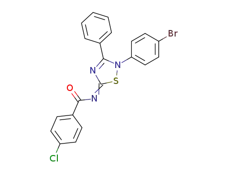 <i>N</i>-[2-(4-bromo-phenyl)-3-phenyl-2<i>H</i>-[1,2,4]thiadiazol-5-ylidene]-4-chloro-benzamide