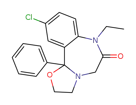 10-chloro-7-ethyl-11b-phenyl-2,3,7,11b-tetrahydro-benzo[<i>f</i>]oxazolo[3,2-<i>d</i>][1,4]diazepin-6-one