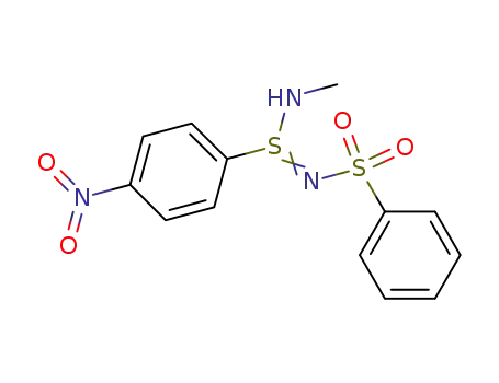 Molecular Structure of 18107-91-0 (N<sup>2</sup>-Benzolsulfonyl-N<sup>1</sup>-methyl-p-nitro-benzolsulfinsaeure-amidin)
