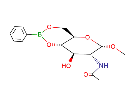 methyl 2-acetylamino-<i>O</i><sup>4</sup>,<i>O</i><sup>6</sup>-phenylboranediyl-α-<i>D</i>-2-deoxy-glucopyranoside