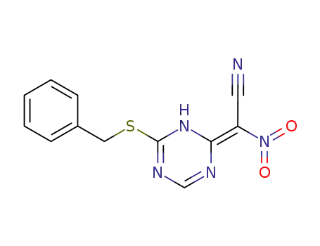 2-benzylthio-3,4-dihydro-4-(1-cyano-1-nitromethylene)-1,3,5-triazine