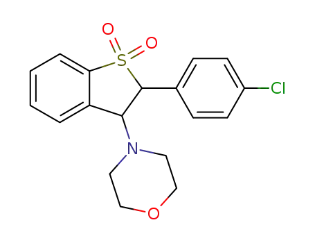 4-[2-(4-Chloro-phenyl)-1,1-dioxo-2,3-dihydro-1H-1λ<sup>6</sup>-benzo[b]thiophen-3-yl]-morpholine