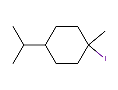 Molecular Structure of 92635-45-5 (Cyclohexane, 1-iodo-1-methyl-4-(1-methylethyl)-)