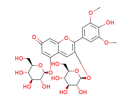 2-(4-Hydroxy-3,5-dimethoxy-phenyl)-3,5-bis-((2S,3R,4S,5S,6R)-3,4,5-trihydroxy-6-hydroxymethyl-tetrahydro-pyran-2-yloxy)-chromen-7-one