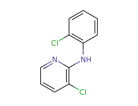 Molecular Structure of 92755-36-7 (2-Pyridinamine, 3-chloro-N-(2-chlorophenyl)-)