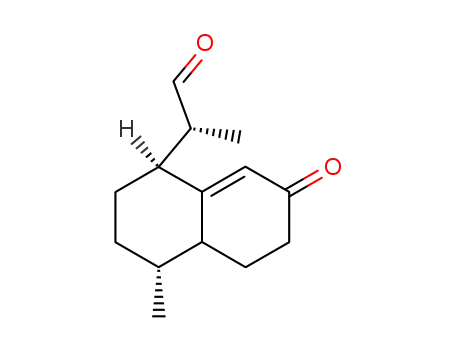 Molecular Structure of 129371-40-0 ((R)-2-((1S,4R)-4-Methyl-7-oxo-1,2,3,4,4a,5,6,7-octahydro-naphthalen-1-yl)-propionaldehyde)