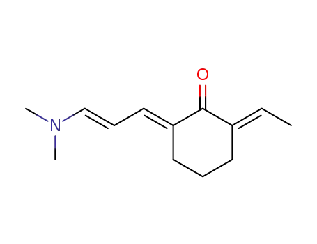 2-[(E)-3-Dimethylamino-prop-2-en-(E)-ylidene]-6-eth-(E)-ylidene-cyclohexanone