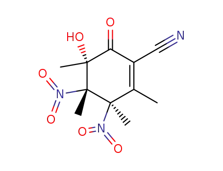 t-5-hydroxy-2,3,4,5-tetramethyl-r-3,t-4-dinitro-6-oxocyclohex-1-enecarbonitrile