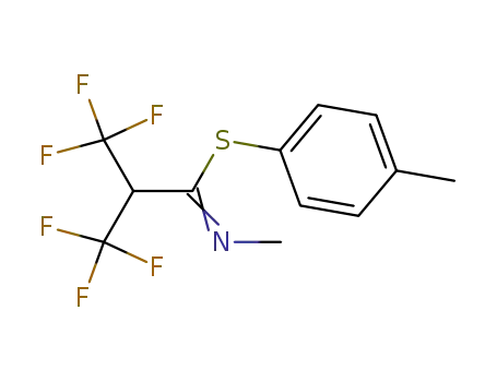 3,3,3-Trifluoro-N-methyl-2-trifluoromethyl-thiopropionimidic acid p-tolyl ester