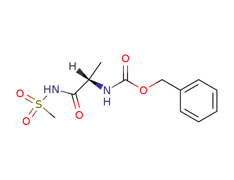 Molecular Structure of 117290-38-7 (Carbamic acid, [(1S)-1-methyl-2-[(methylsulfonyl)amino]-2-oxoethyl]-,
phenylmethyl ester)