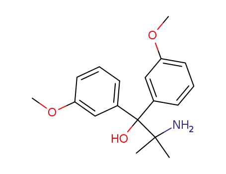 Molecular Structure of 77202-71-2 (2-Amino-1,1-bis(3-methoxyphenyl)-2-methyl-1-propanol)