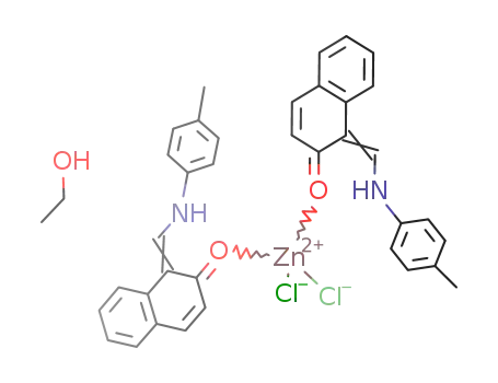 dichloro-bis(N-p-tolyl-2-oxo-1-naphthylideneamine-O)zinc(II)*ethanol