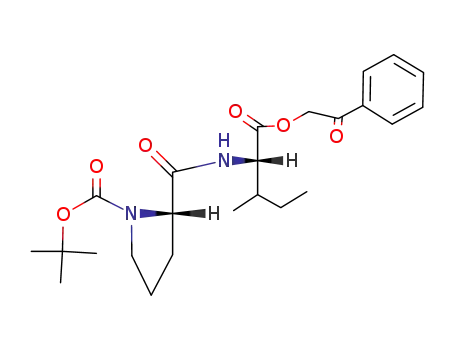 Molecular Structure of 128120-96-7 (N-t-Boc-proline-isoleucine phenacyl ester)