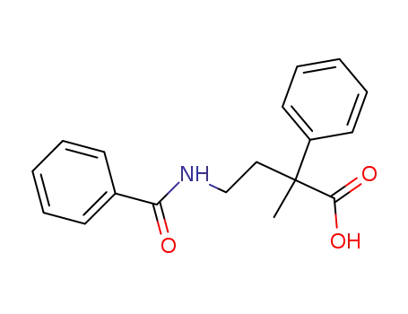 Molecular Structure of 107402-31-3 (4-(N-Benzoylamino)-2-methyl-2-phenylbutanoic acid)