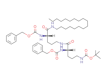 Molecular Structure of 137559-37-6 (Nα-Benzyloxycarbonyl-Nδ-(Nα-benzyloxycarbonyl-Nδ-tert-butyloxycarbonyl-L-ornithyl)-L-ornithinoctadecylamid)
