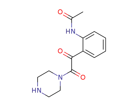 Molecular Structure of 81964-78-5 (N-[2-{2-oxo-2-(piperazin-1-yl)acetyl}phenyl]acetamide)