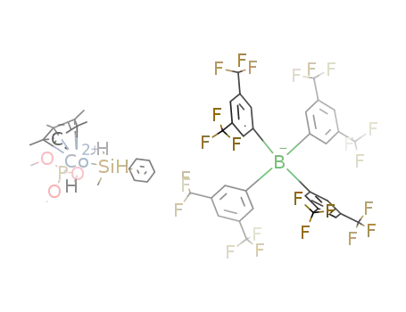 [(pentamethylcyclopentadienyl)CoH(P(OMe)3)(η2-HSiPhMeH)](B(3,5-(CF3)2C6H3)4)