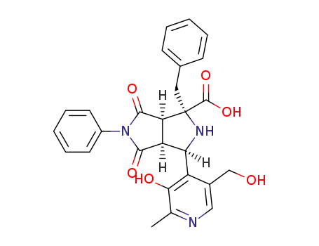 2-benzyl-4-(3-hydroxy-5-hydroxymethyl-2-methylpyridin-4-yl)-6,8-dioxo-7-phenyl-3,7-diazabicyclo<3.3.0>octane-2-carboxylic acid
