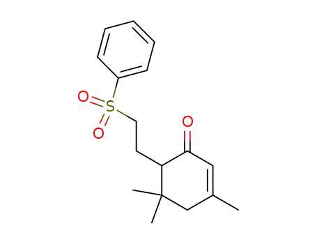 2-Cyclohexen-1-one, 3,5,5-trimethyl-6-[2-(phenylsulfonyl)ethyl]-