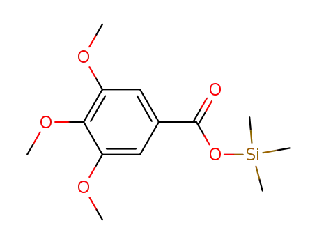 Molecular Structure of 25432-43-3 (Benzoic acid, 3,4,5-trimethoxy-, trimethylsilyl ester)