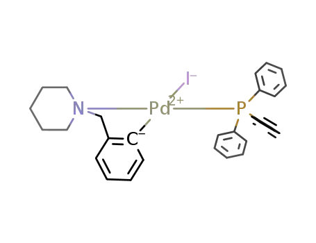 PdI(ortho-C<sub>6</sub>H<sub>4</sub>I(CH<sub>2</sub>NC<sub>5</sub>H<sub>10</sub>))(P(C<sub>6</sub>H<sub>5</sub>)3)