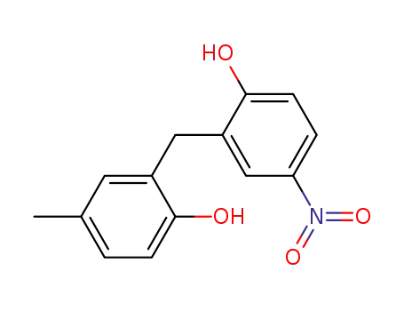 Molecular Structure of 34636-43-6 (Phenol, 2-[(2-hydroxy-5-methylphenyl)methyl]-4-nitro-)