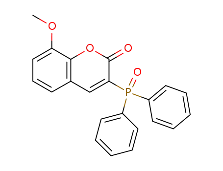 Molecular Structure of 138116-13-9 (2H-1-Benzopyran-2-one, 3-(diphenylphosphinyl)-8-methoxy-)